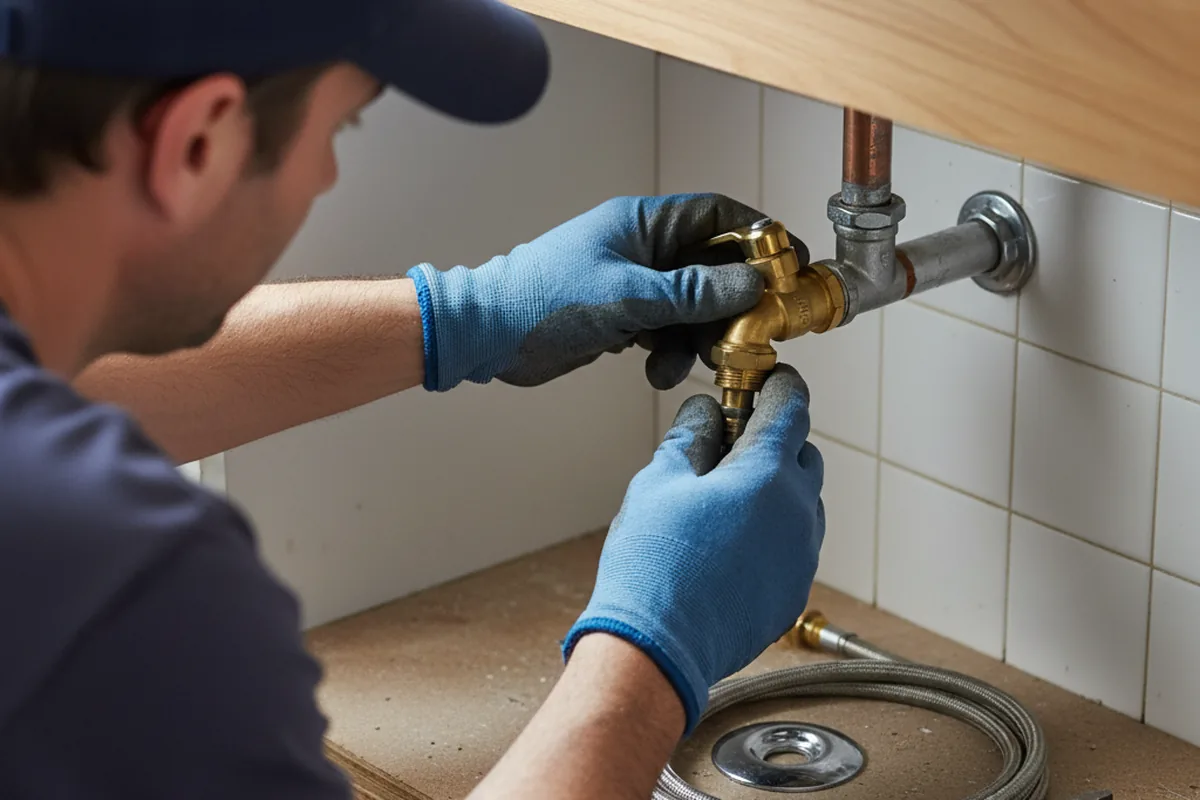 Shutoff valve and fitting work during Emergency Plumbing in Norwalk